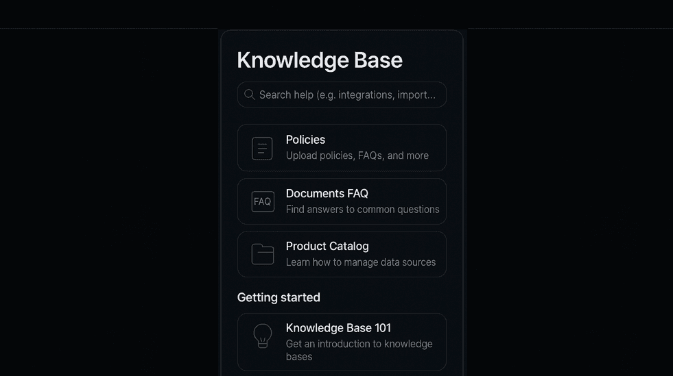 Knowledge Base for AI Agents